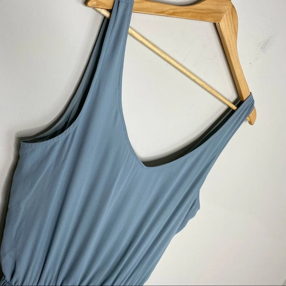 ✨NWT Show Me Your Mumu Silver Sage Crisp Blue Kendall Maxi Dress Gown Size Large - Picture 3 of 9